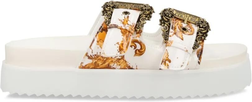 Versace Jeans Couture Sandalen met gesp Wit