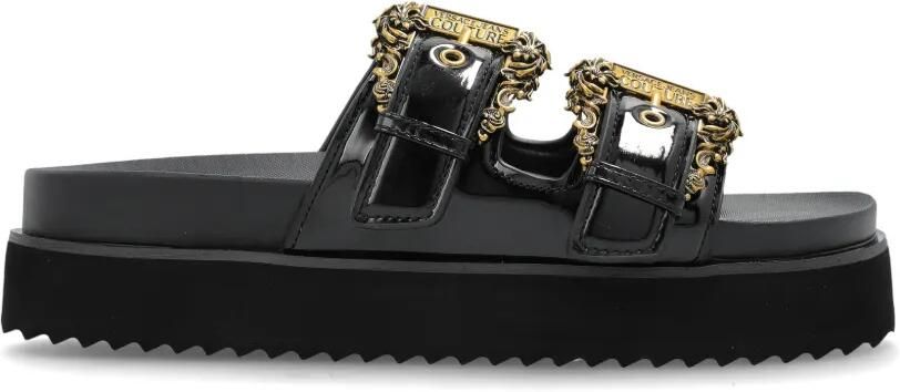 Versace Jeans Couture Sandalen met gesp Zwart