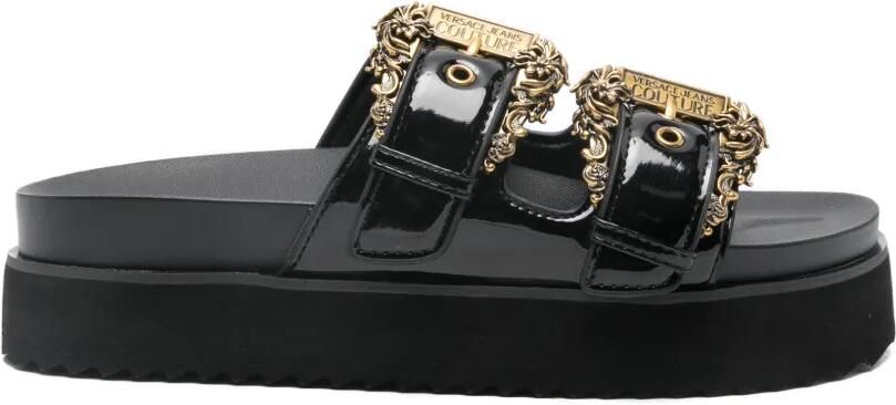Versace Jeans Couture Sandalen met gesp Zwart