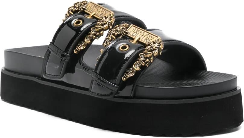 Versace Jeans Couture Sandalen met gesp Zwart - Foto 5