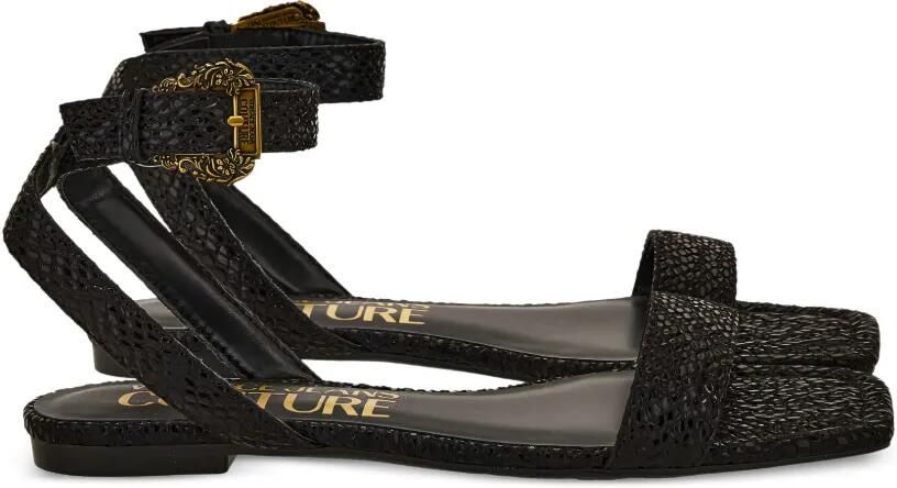 Versace Jeans Couture Sandalen met gesp Zwart