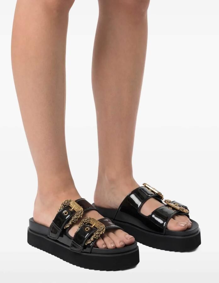 Versace Jeans Couture Sandalen met gesp Zwart - Foto 2