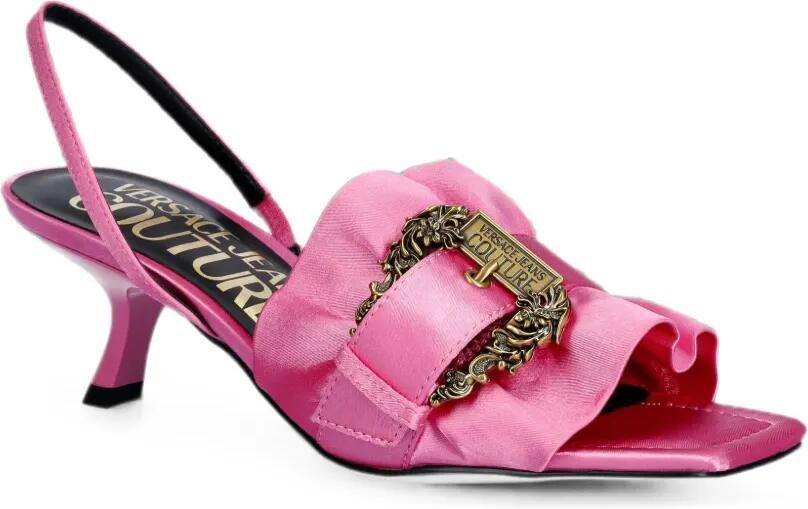 Versace Jeans Couture Sandalen met gespdetail en ruches Roze - Foto 2