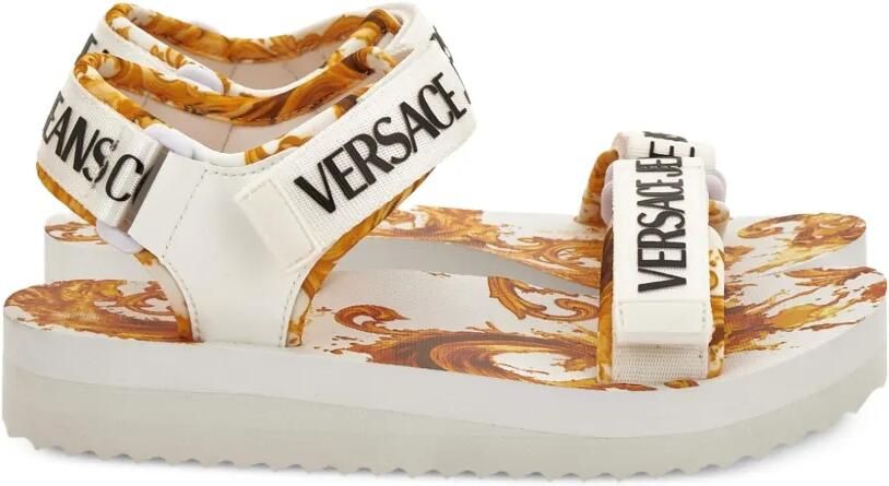 Versace Jeans Couture Sandalen met logobandje Wit