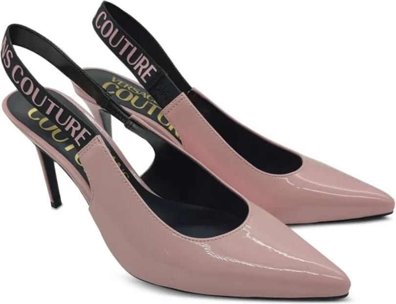 Versace Jeans Couture Slingback pumps met logo Roze - Foto 3