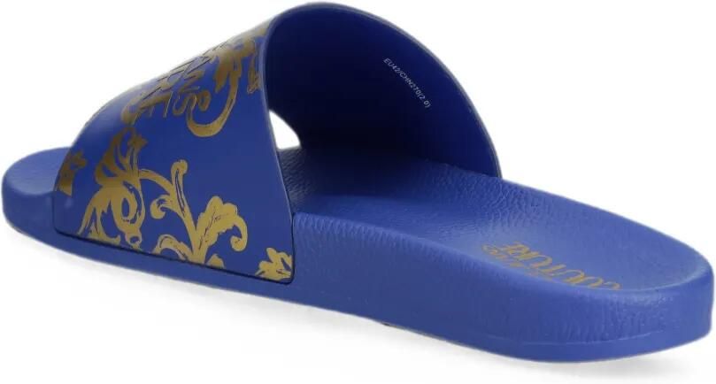 Versace Jeans Couture Slippers met barok-print Blauw - Foto 2