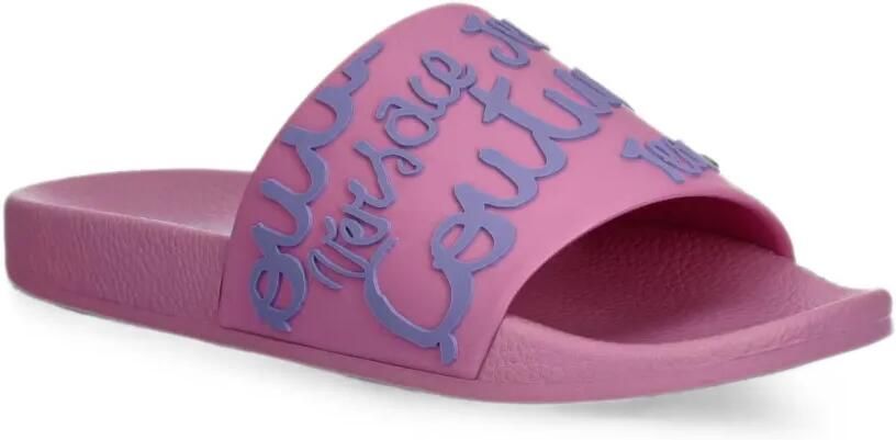 Versace Jeans Couture Slippers met logo-reliëf Roze - Foto 3