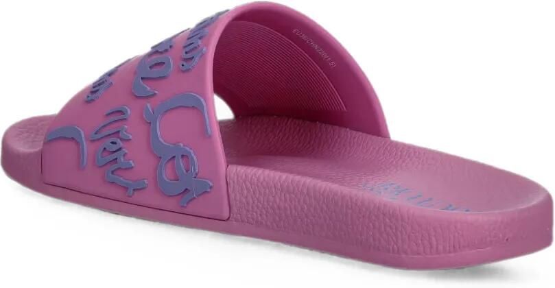 Versace Jeans Couture Slippers met logo-reliëf Roze - Foto 2