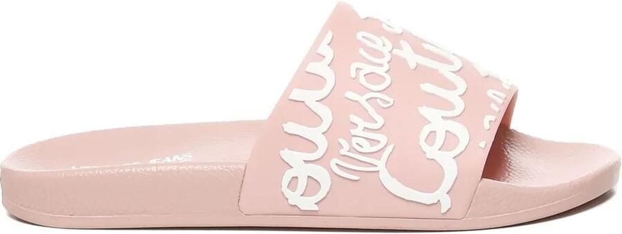 Versace Jeans Couture Slippers met logo Roze