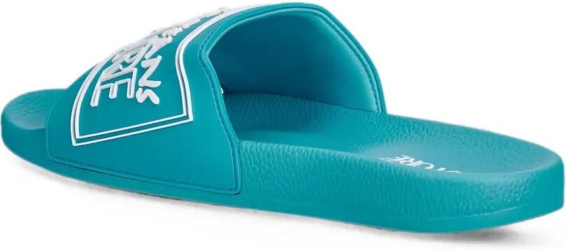 Versace Jeans Couture Slippers met logopatch Blauw