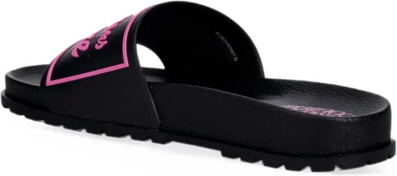 Versace Jeans Couture Slippers met logoprint Zwart - Foto 3