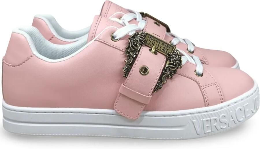 Versace Jeans Couture Sneakers met barok gesp Roze