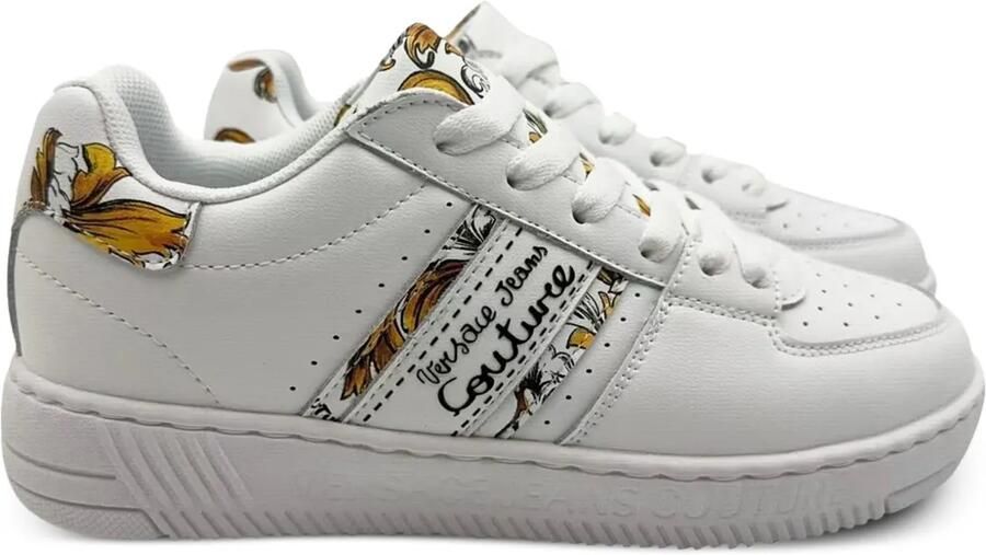 Versace Jeans Couture Sneakers met barokprint Wit
