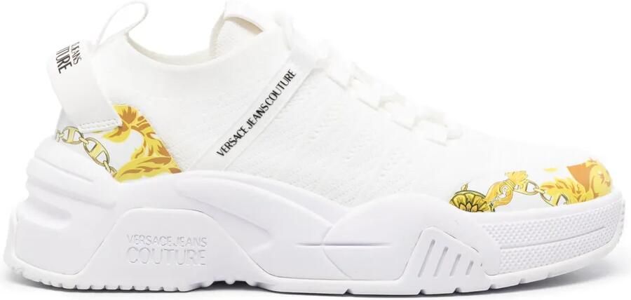 Versace Jeans Couture Sneakers met barokprint Wit