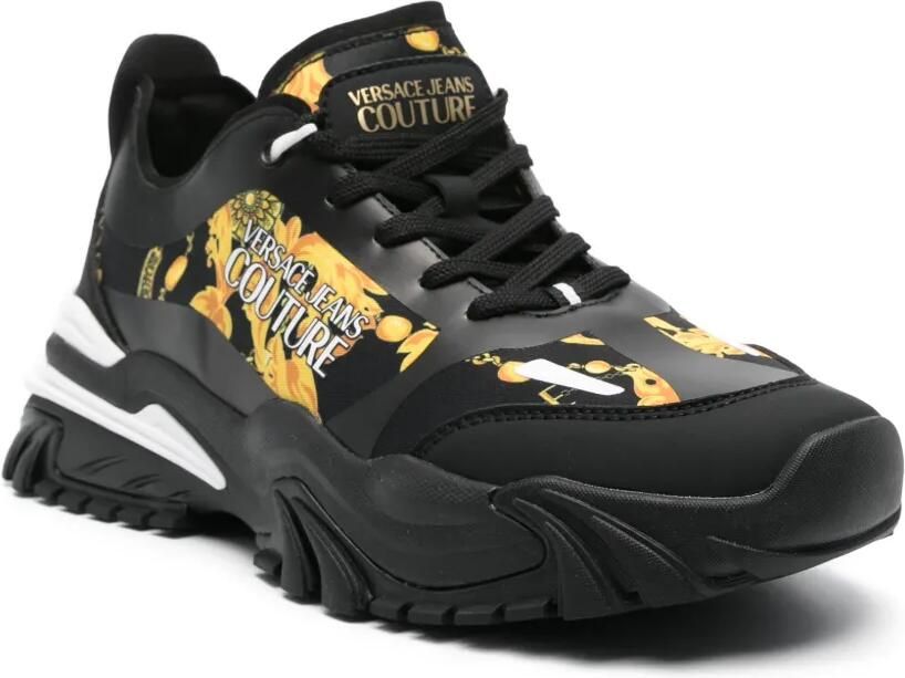 Versace Jeans Couture Sneakers met barokprint Zwart - Foto 2