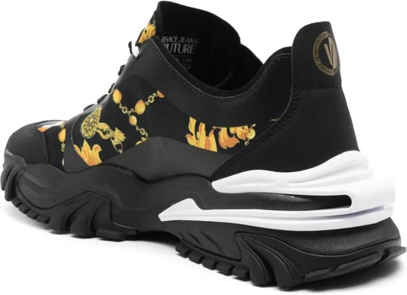 Versace Jeans Couture Sneakers met barokprint Zwart - Foto 3