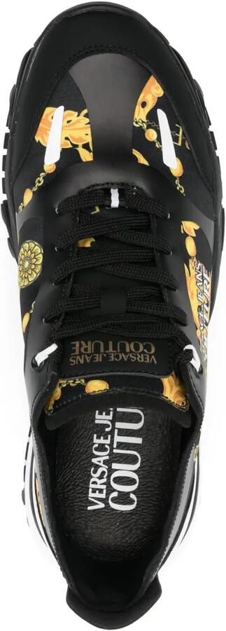 Versace Jeans Couture Sneakers met barokprint Zwart - Foto 4