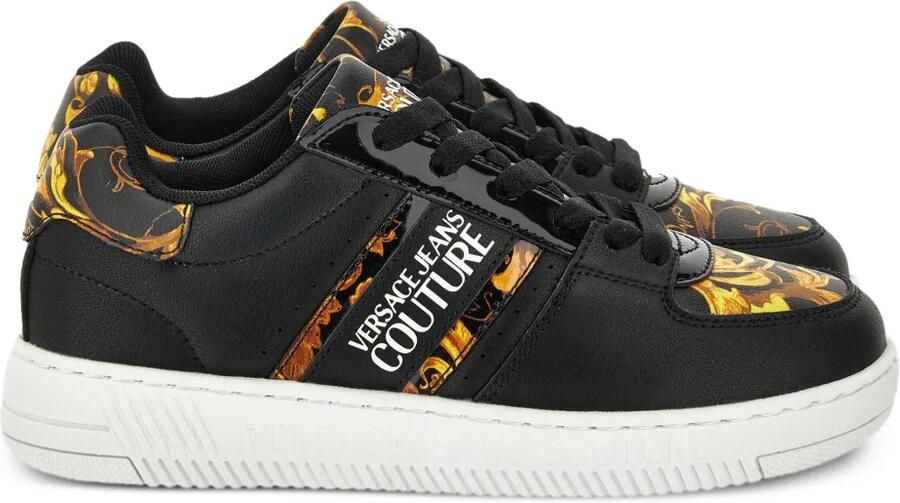 Versace Jeans Couture Sneakers met barokprint Zwart