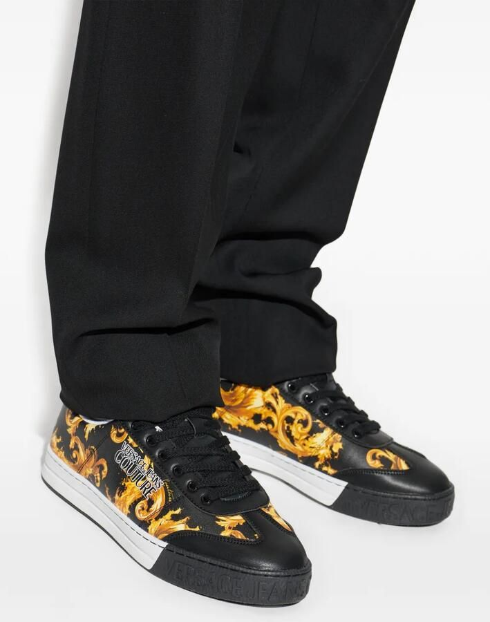 Versace Jeans Couture Sneakers met barokprint Zwart - Foto 2