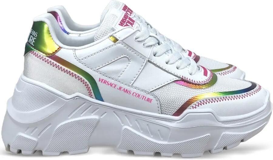 Versace Jeans Couture Sneakers met holografisch detail Wit