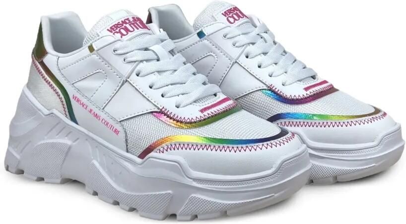 Versace Jeans Couture Sneakers met holografisch detail Wit - Foto 3