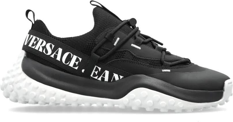 Versace Jeans Couture Sneakers met letters Zwart
