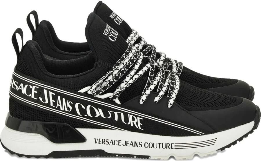 Versace Jeans Couture Sneakers met logo Zwart