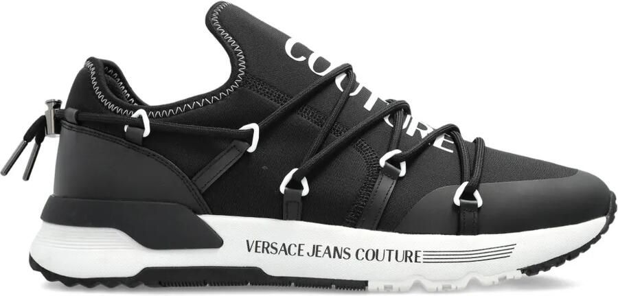 Versace Jeans Couture Sneakers met logo Zwart