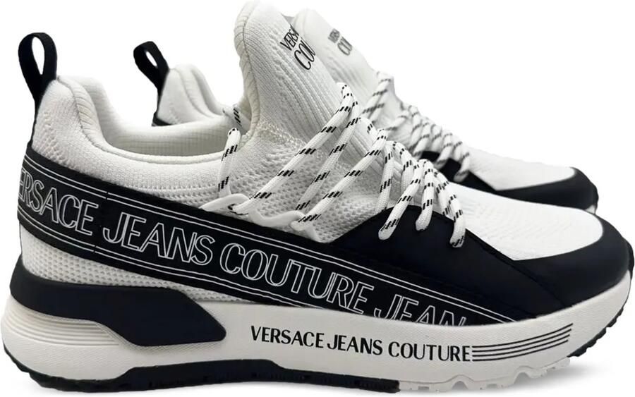 Versace Jeans Couture Sneakers met logoband Wit