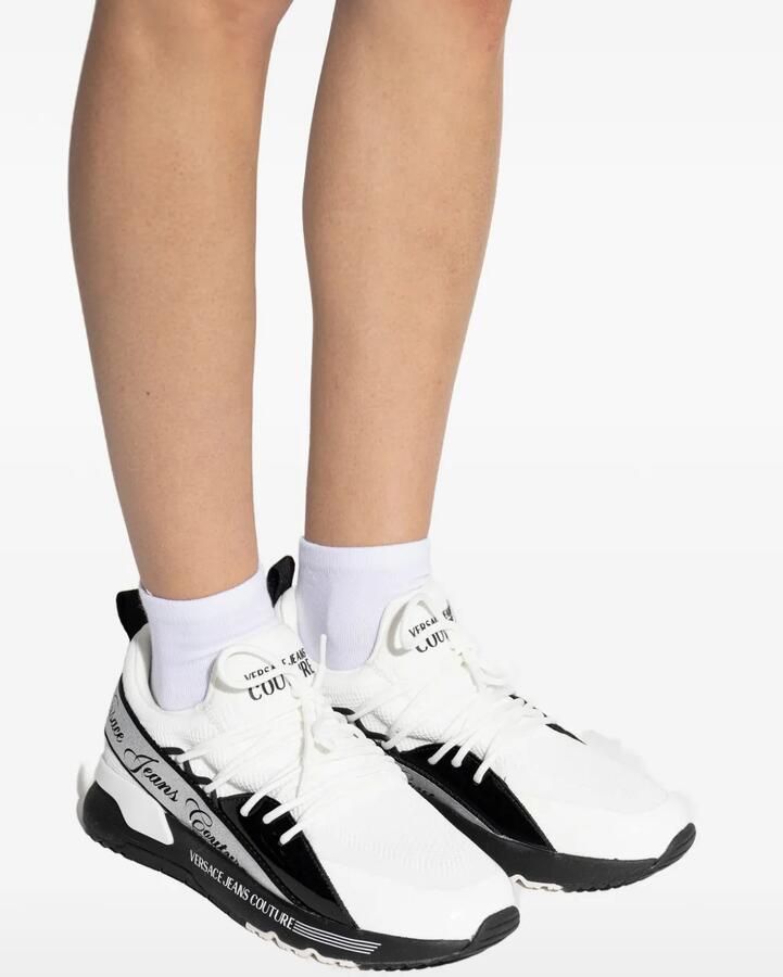 Versace Jeans Couture Sneakers met logoband Wit