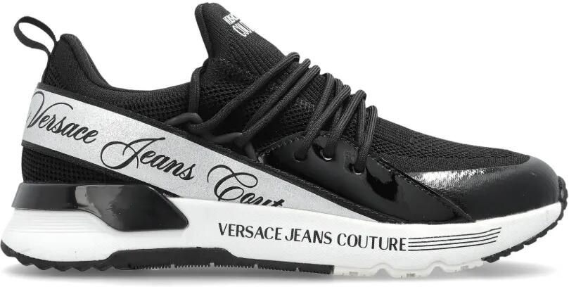 Versace Jeans Couture Sneakers met logoband Zwart