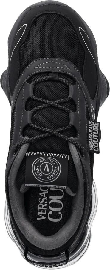 Versace Jeans Couture Sneakers met logodetail en ronde neus Zwart - Foto 4