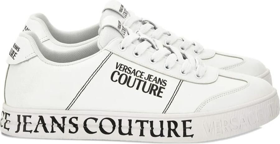 Versace Jeans Couture Sneakers met logodetail Wit