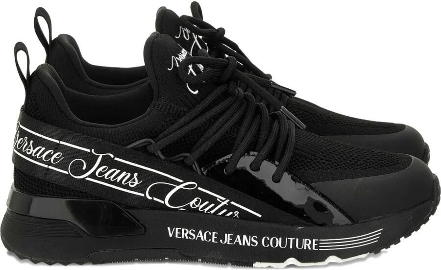 Versace Jeans Couture Sneakers met logodetail Zwart