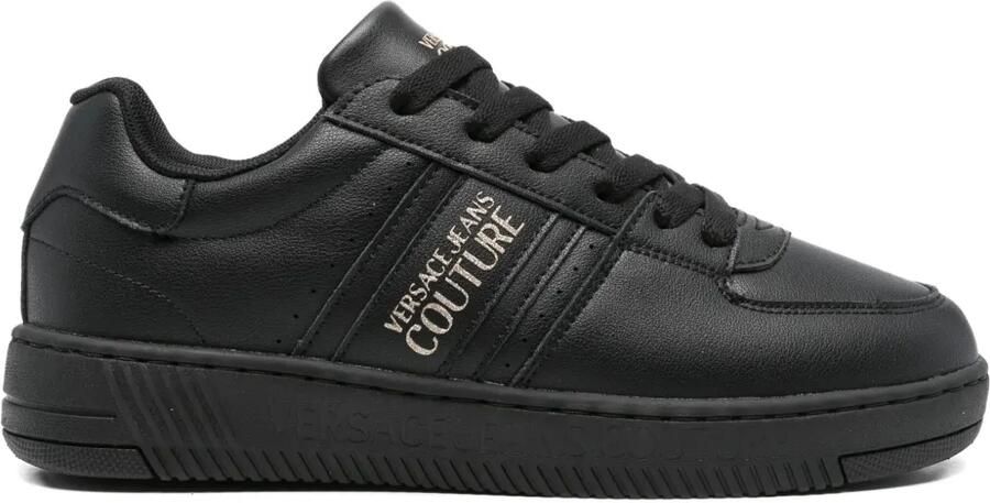 Versace Jeans Couture Sneakers met logodetail Zwart