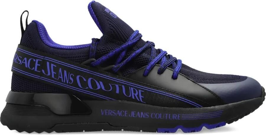 Versace Jeans Couture Sneakers met logodetail Zwart