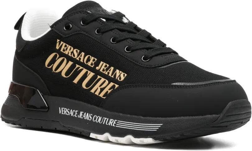 Versace Jeans Couture Sneakers met logodetail Zwart