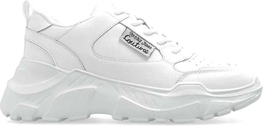 Versace Jeans Couture Sneakers met logopatch Wit