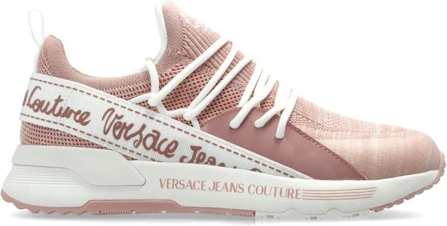 Versace Jeans Couture Sneakers met logoprint Roze