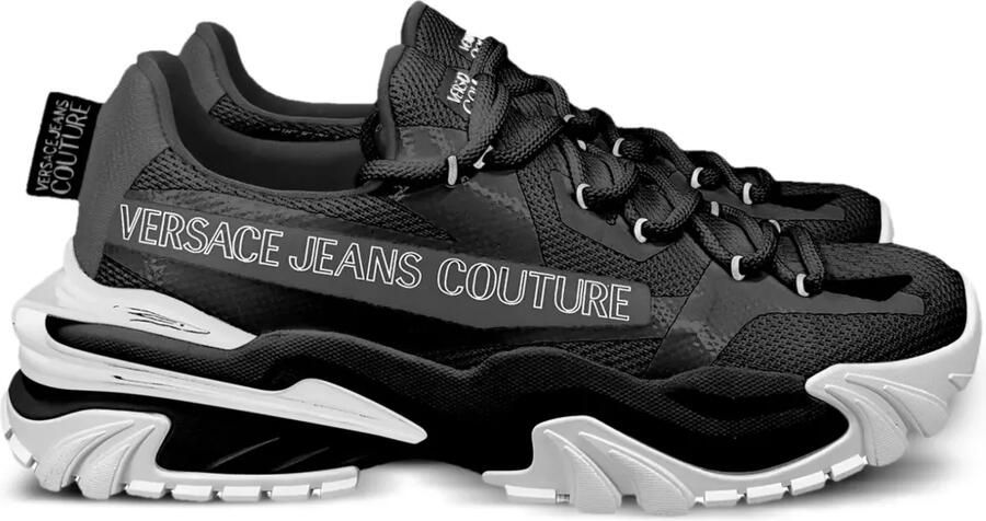 Versace Jeans Couture Sneakers met logoprint Zwart