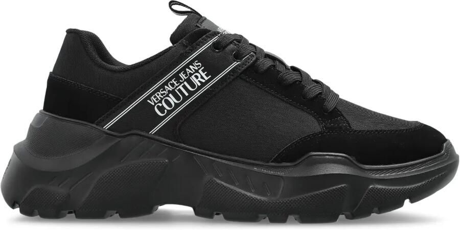 Versace Jeans Couture Sneakers met logoprint Zwart