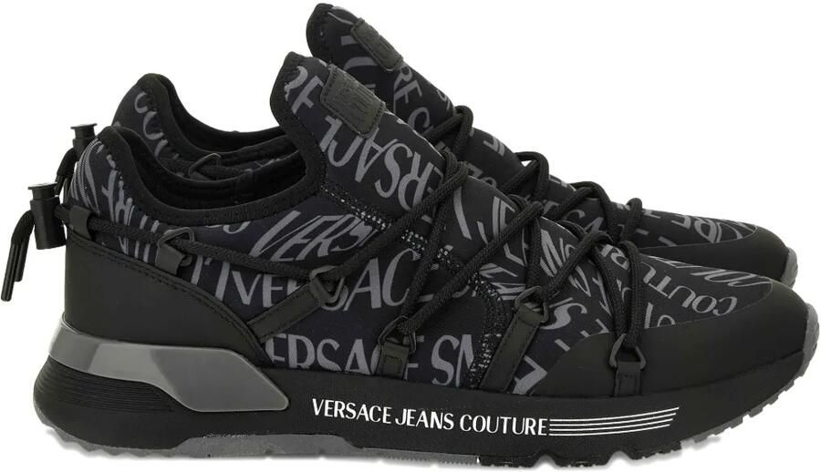 Versace Jeans Couture Sneakers met logoprint Zwart