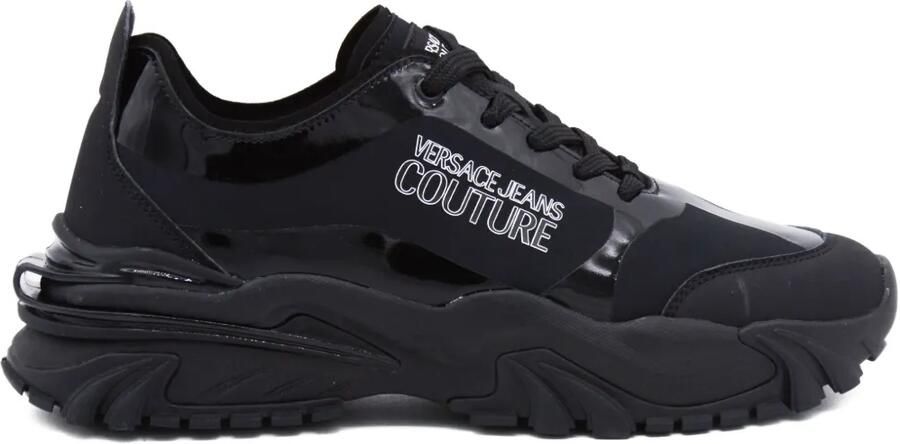 Versace Jeans Couture Sneakers met logoprint Zwart