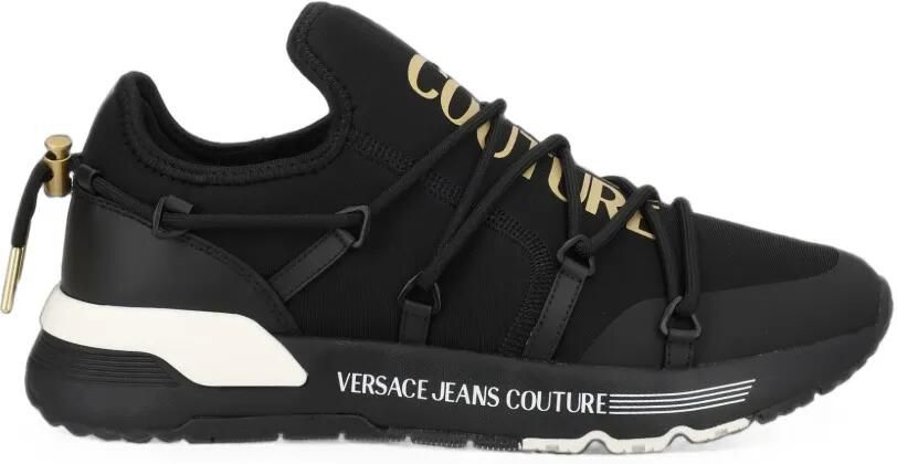 Versace Jeans Couture Sneakers met logoprint Zwart