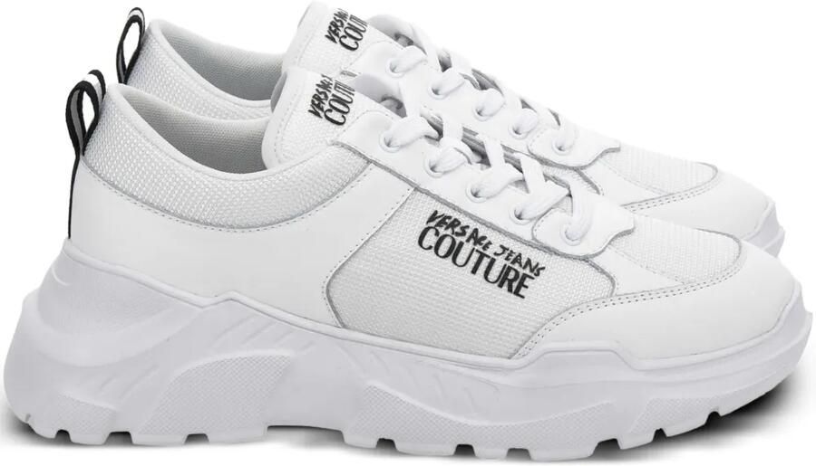 Versace Jeans Couture Sneakers met mesh vlakken Wit