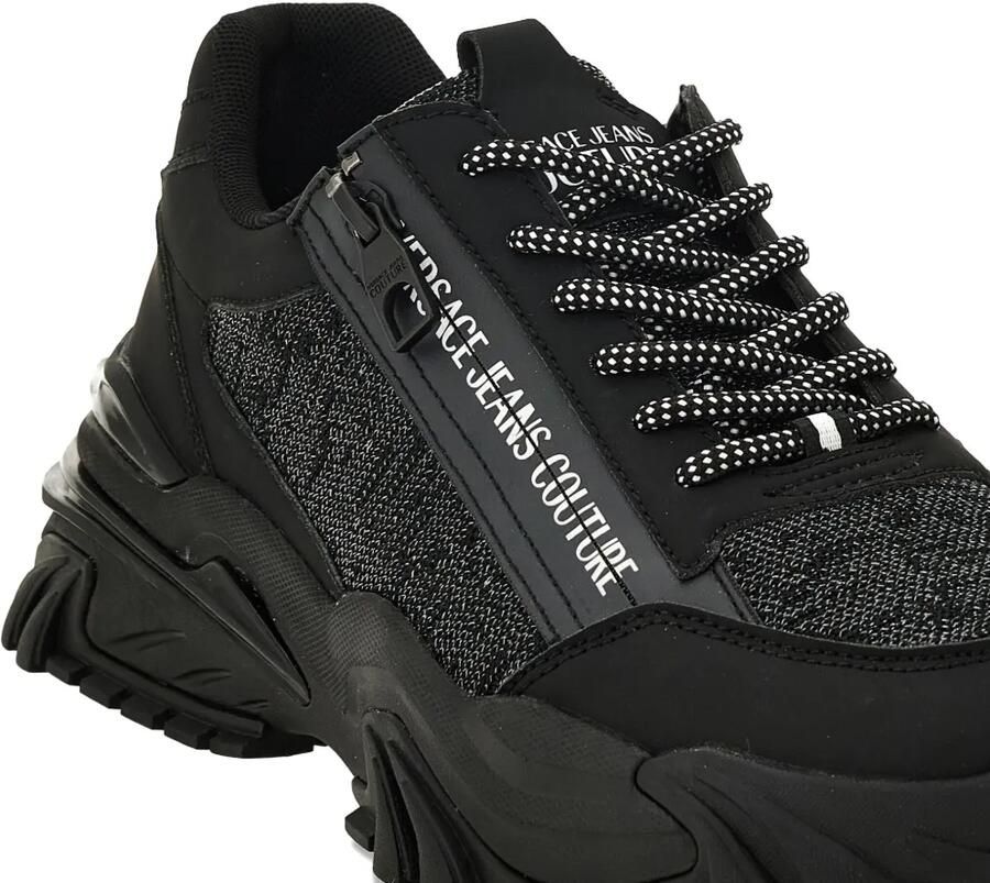 Versace Jeans Couture Sneakers met rits en textuur Zwart - Foto 2