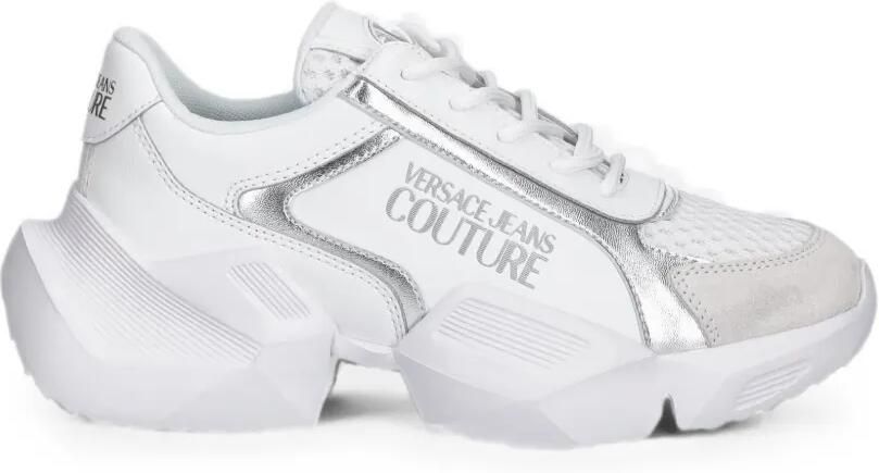 Versace Jeans Couture Sneakers met vlakken en logoprint Wit