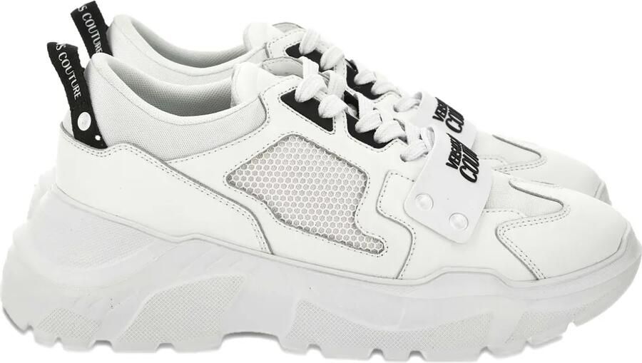 Versace Jeans Couture Speedtrack mesh sneakers met logo-reliëf Wit