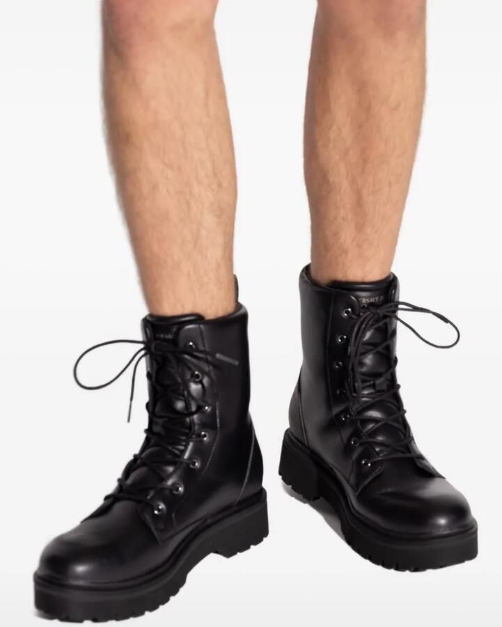 Versace Jeans Couture Syrius bikerlaarzen met logo Zwart - Foto 3