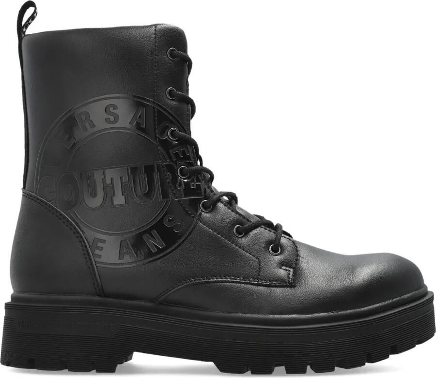 Versace Jeans Couture Syrius bikerlaarzen met logo Zwart - Foto 2